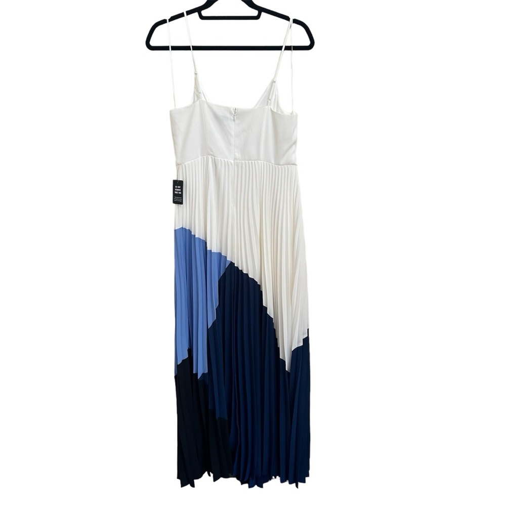NWT! Express Maxi Dress w/ Pleated Color Block Skirt in Women’s Medium - Picture 5 of 6